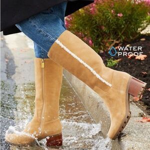 Vionic Brenna Waterproof Knee High Boot in Wheat